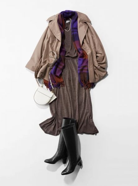 中綿入りトレンチショートコート