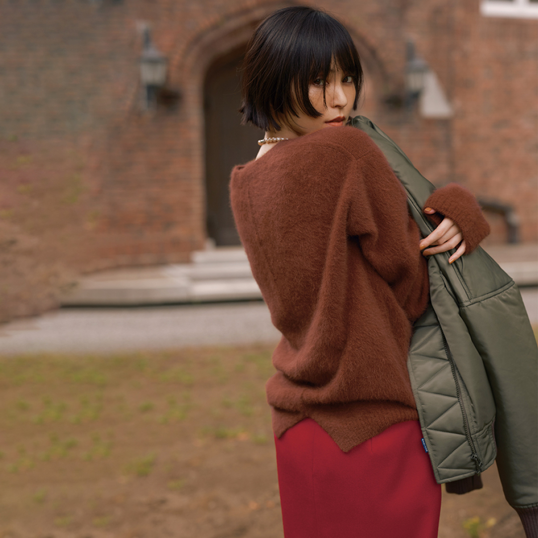 辻?さんコラボ×M7days ベーシックなのに女っぽい「ニット」&「スカート」