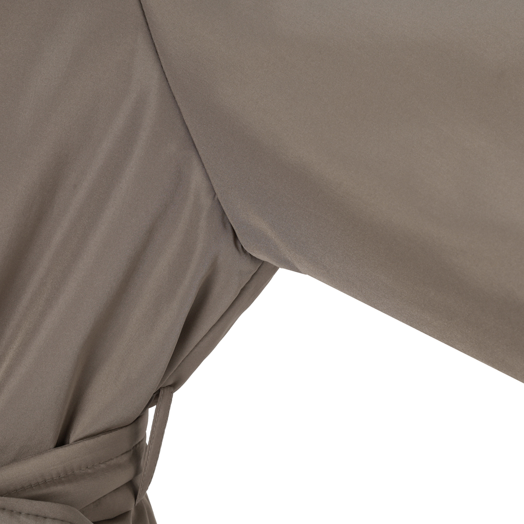 エムセブンデイズの中綿入りトレンチロングコート Fabric　feel