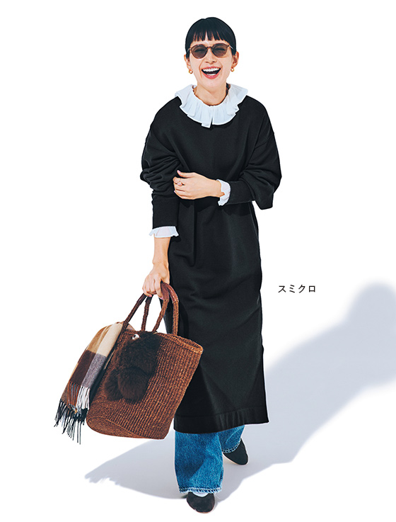 12closet 〈トゥエルブクローゼット〉【USAコットン】スウェットワンピース