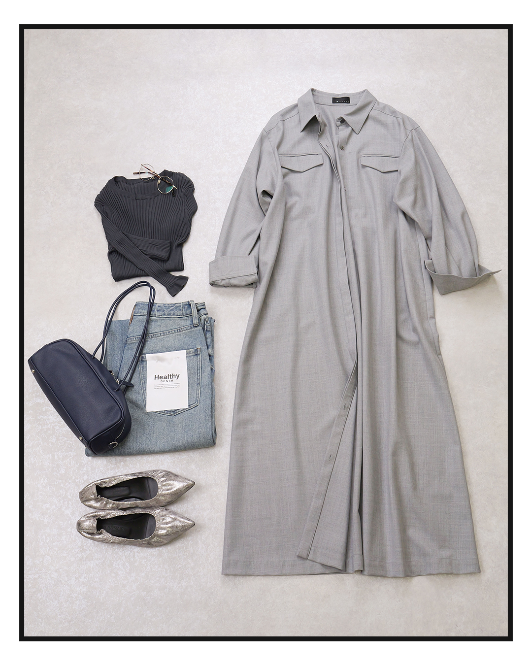 一枚で垢抜ける！秋の「シャツワンピース」着こなしアイデア4選【40代ファッション】