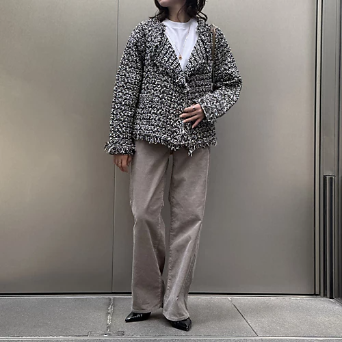 E by eclat
ツイード風ニットガウンジャケット
￥23,100