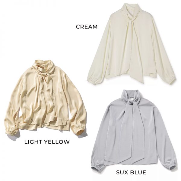 2WAY艶ボウタイブラウス