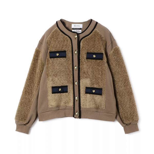 MUVEIL裏毛ボアブルゾン￥50,600