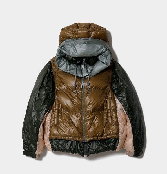 beautiful people×NANGANANGA multilayerring down vest blouson￥165,000