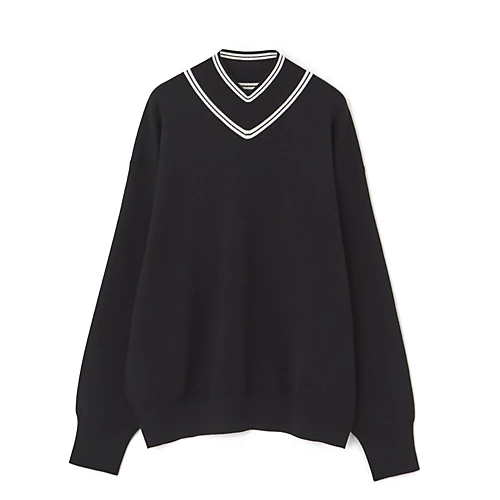 endalenceミラノリブVハイネックプルオーバー￥39,600