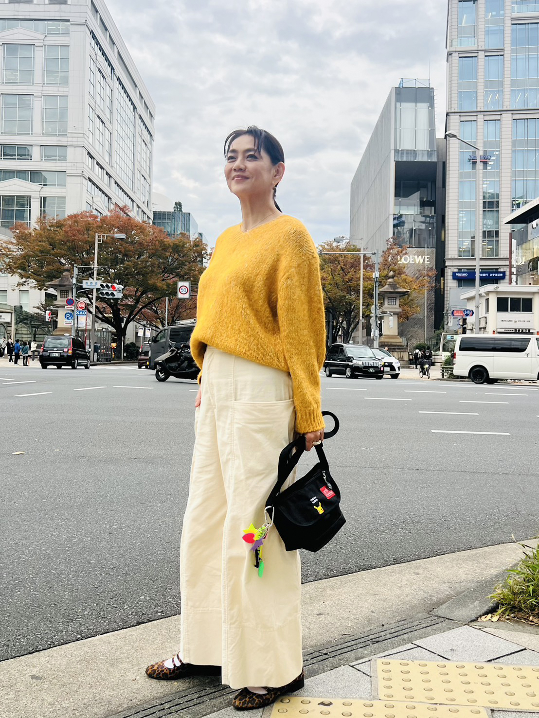 【前田典子さんのリアルSNAP】suadeoのニット＆コーデュロイパンツ