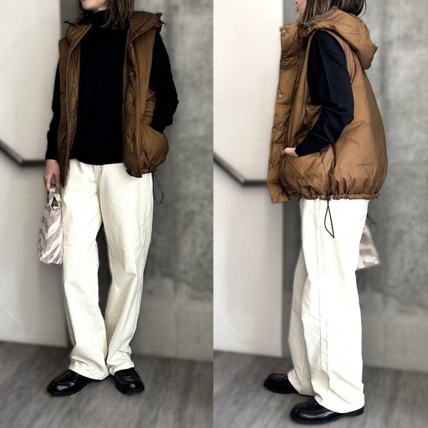 一枚で何通りも！REMI RELIEFのダウンベスト着回しコーデ術【40代ファッション】