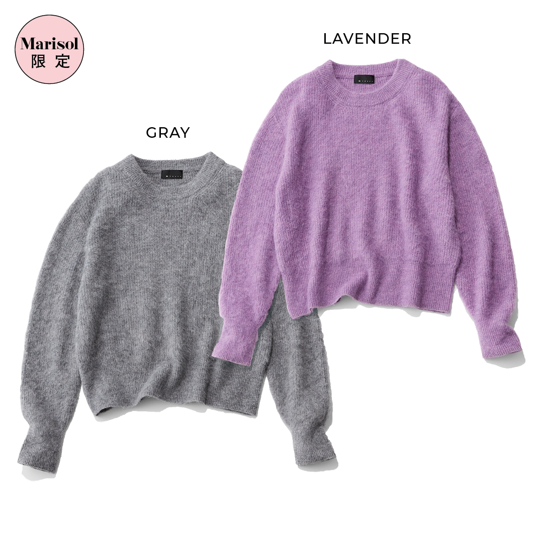 エムセブンデイズの【M7days】モヘア混ふわ軽コンパクトニット