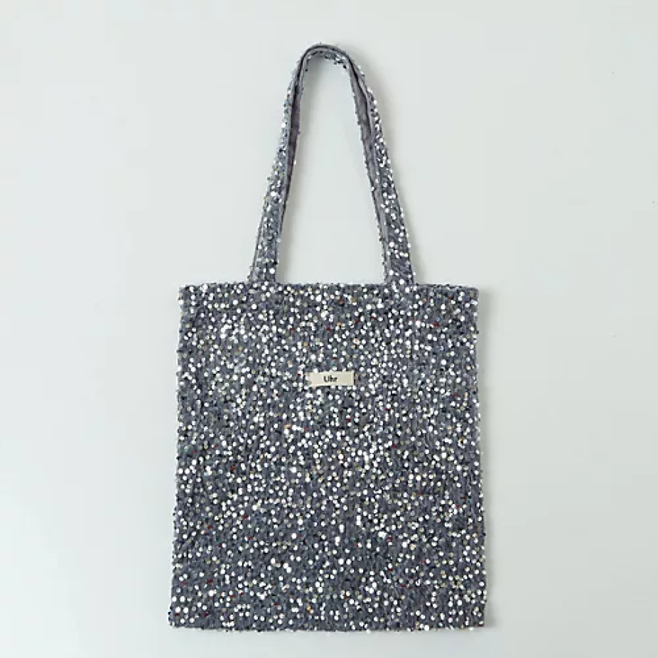 ウーア Spangle Velour Tote