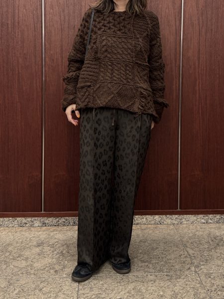 E by eclat
イーバイエクラ
レオパードジャカードパンツ
￥19,800（税込）
カラー：ブラウン、ネイビー