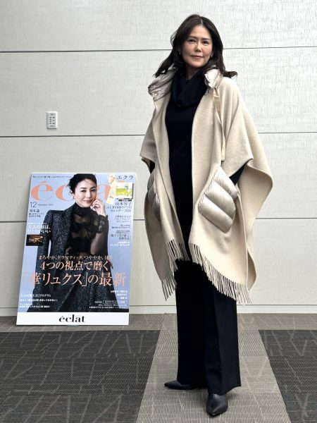 HERNO イーバイエクラダウン使いカシミヤ混ケープ￥209,000（税込）カラー：ベージュ