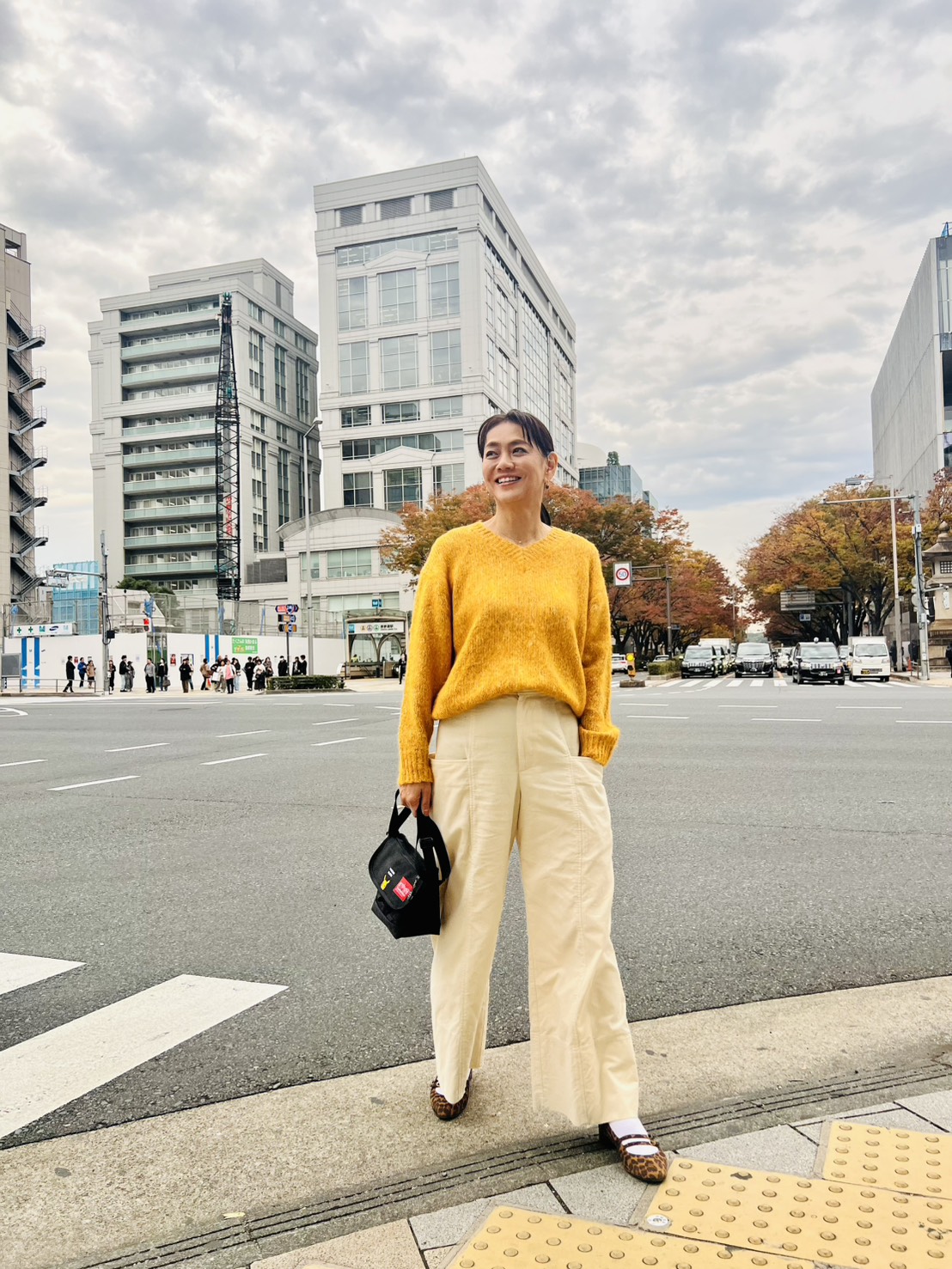 【前田典子さんのリアルSNAP】suadeoのニット＆コーデュロイパンツ