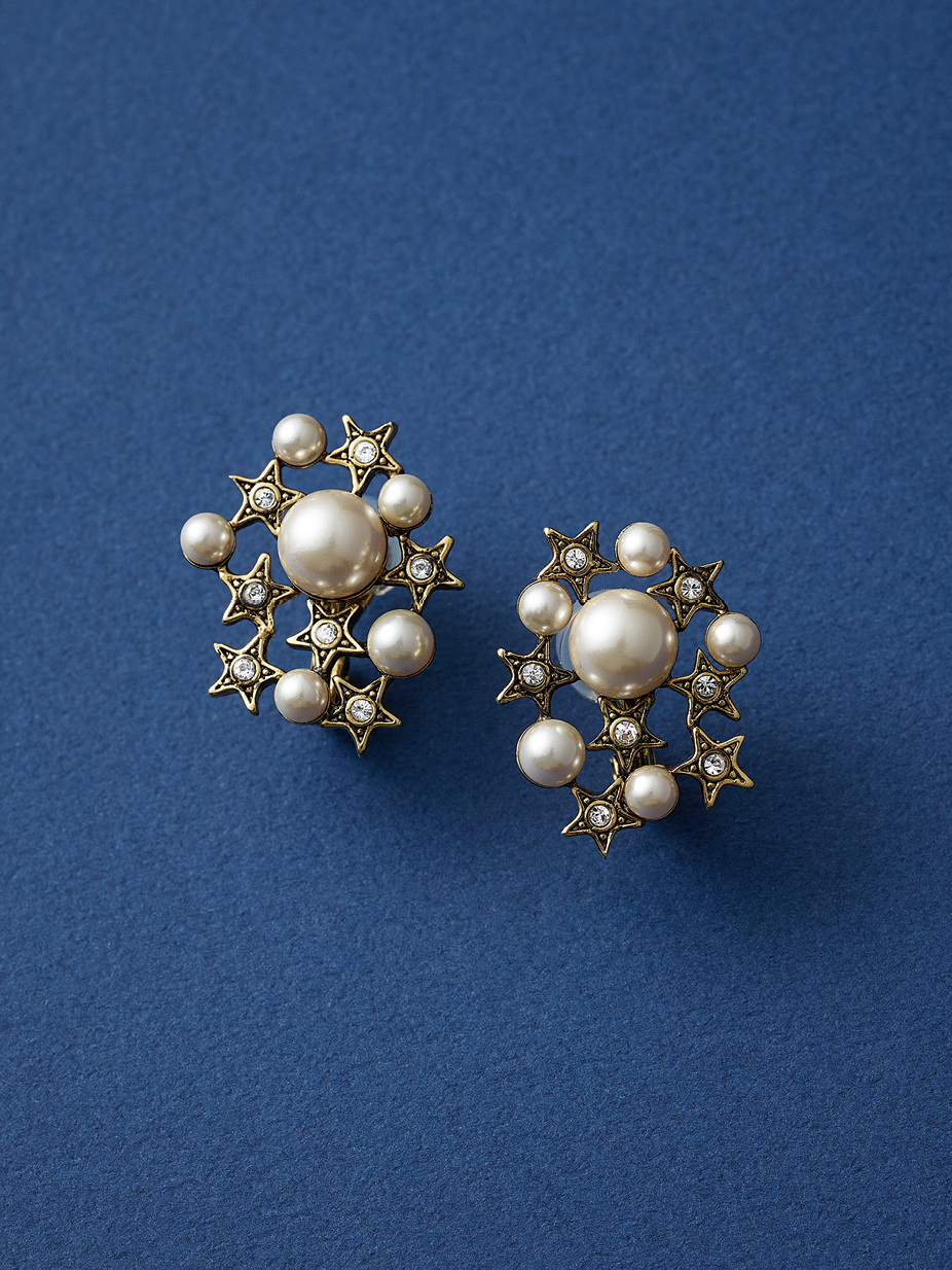 アデル ビジュー TINY STAR grigri pearl pierce