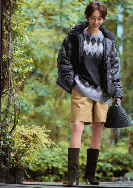 寒さが加速の今必須！あったかダウン着こなし術