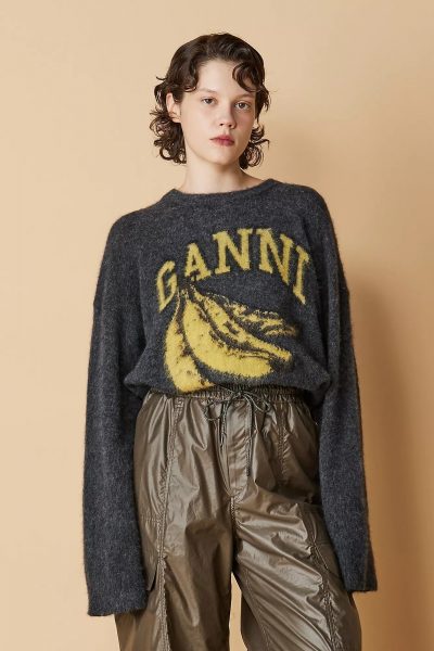 GANNIFine Brushed Alpaca Banana Oversized O－neck￥60,500