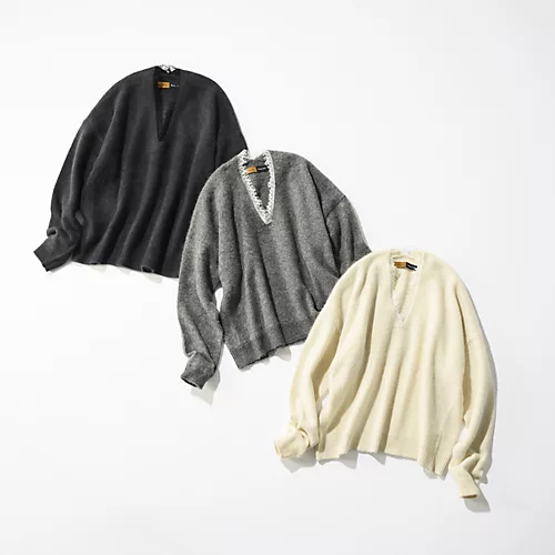 Room no.8 for E by eclat
ヘアリーレースVネックニット
￥26,400