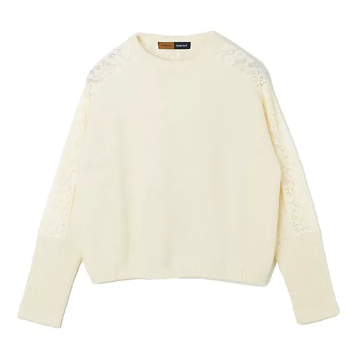 E by eclat
Room no.8 for E by eclat　レース切り替えニット
￥26,400