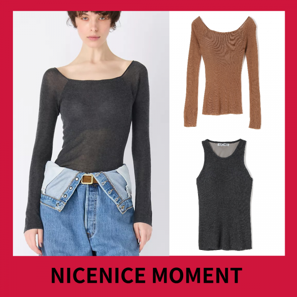 【SPURSHOP別注】ここでしか買えない! NICENICE MOMENTのカップつきカシミヤ混ニットトップス