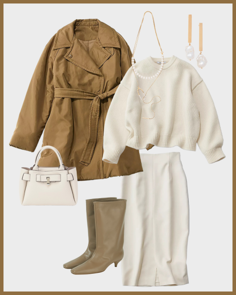 M7days中綿入りトレンチショートコート