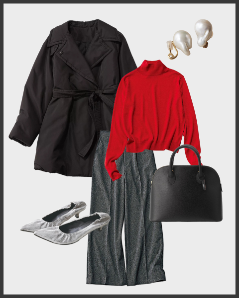 M7days中綿入りトレンチショートコート