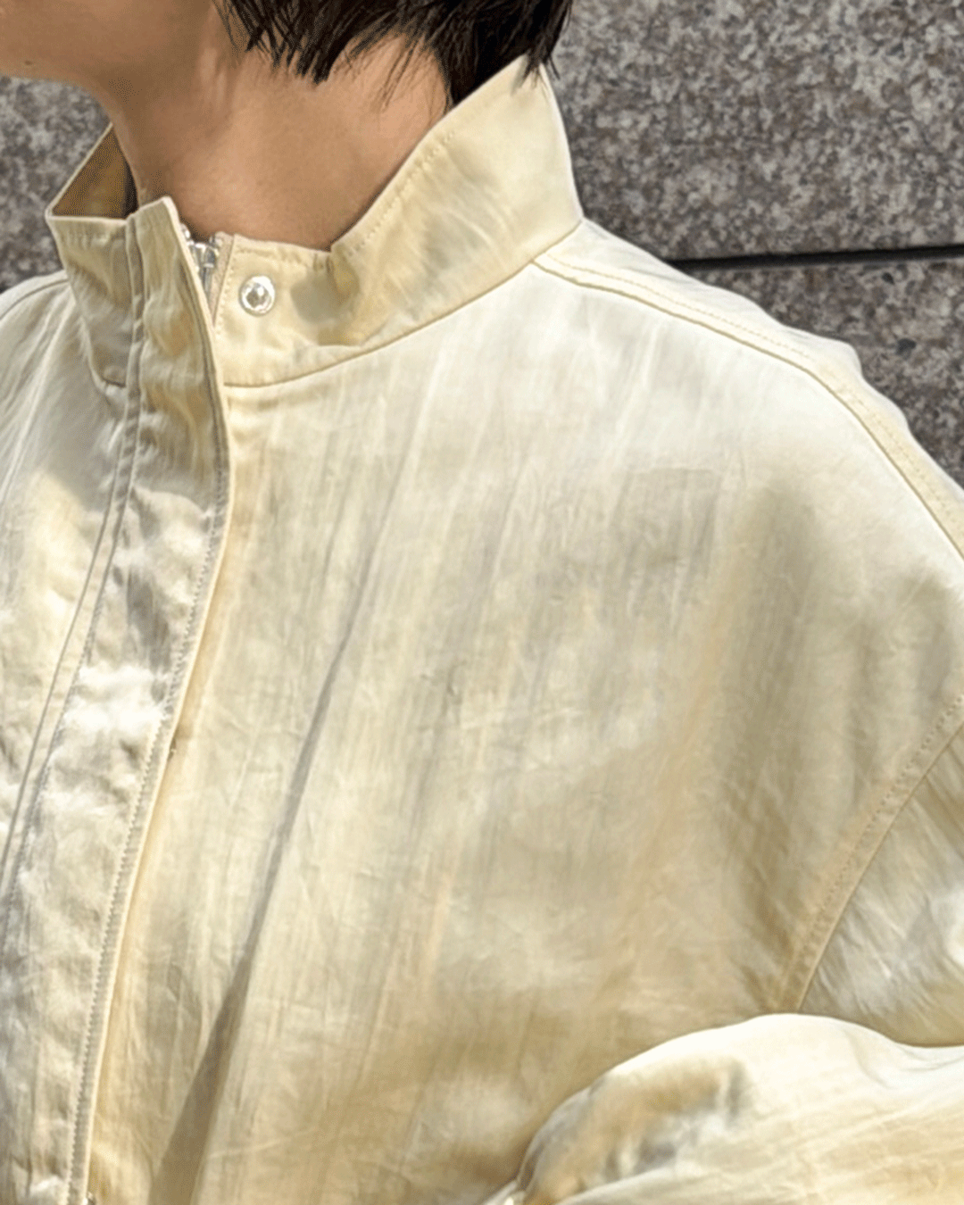 E by eclat 撥水スタンドカラーブルゾン