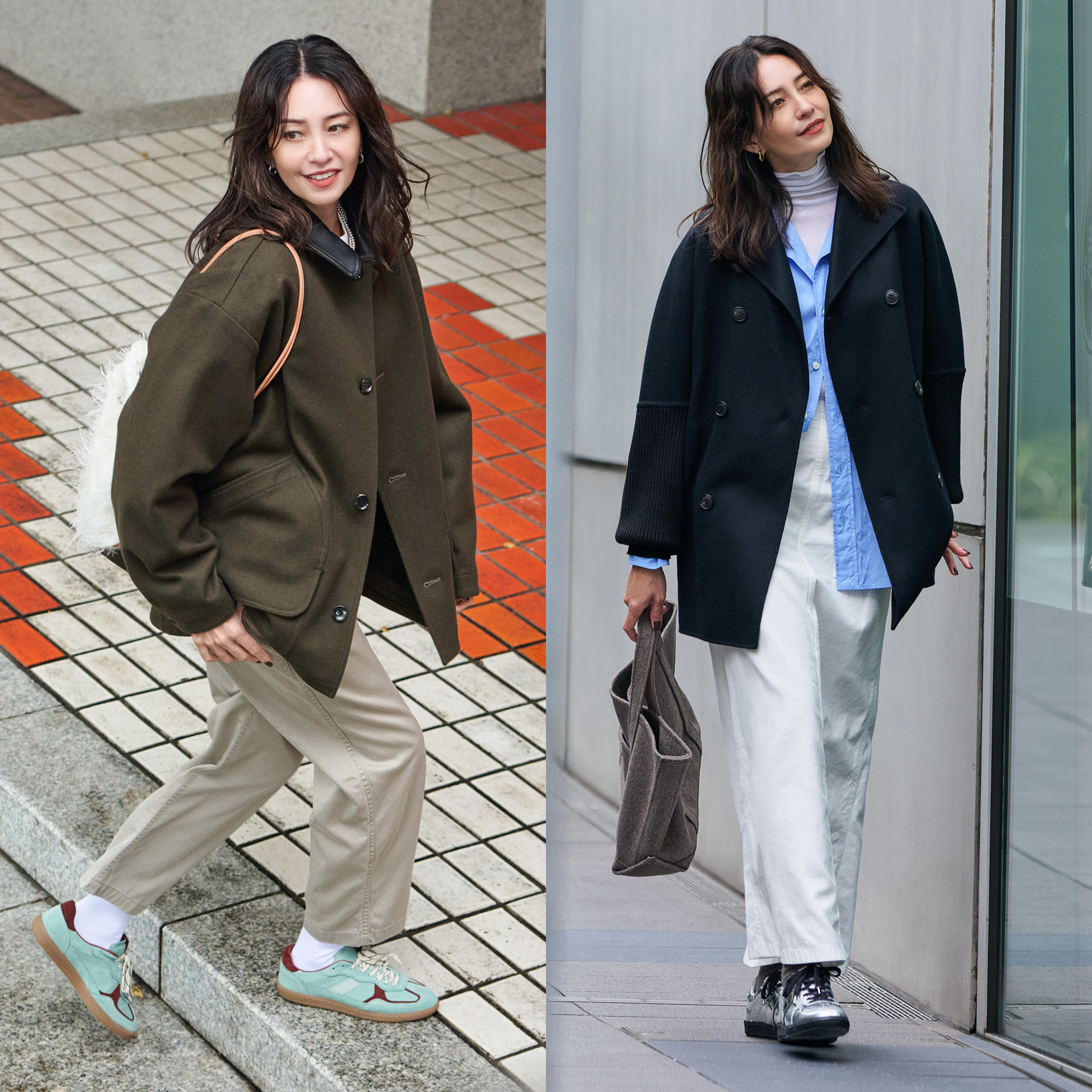 冬コーデに抜け感♡「大人のコート＋スニーカー」10STYLE