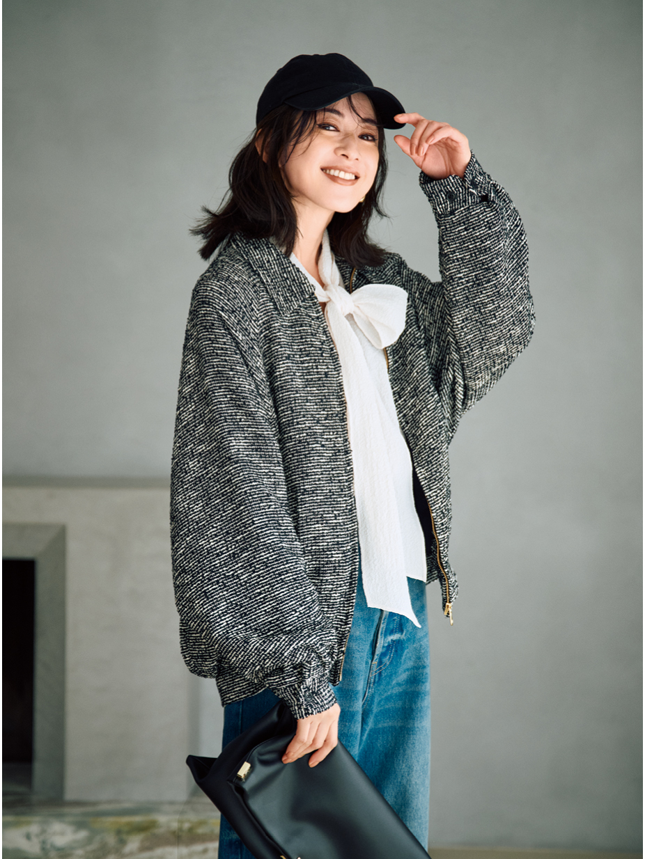 クチュール ド アダムのSummer Tweed Drizzler JKコーデ2