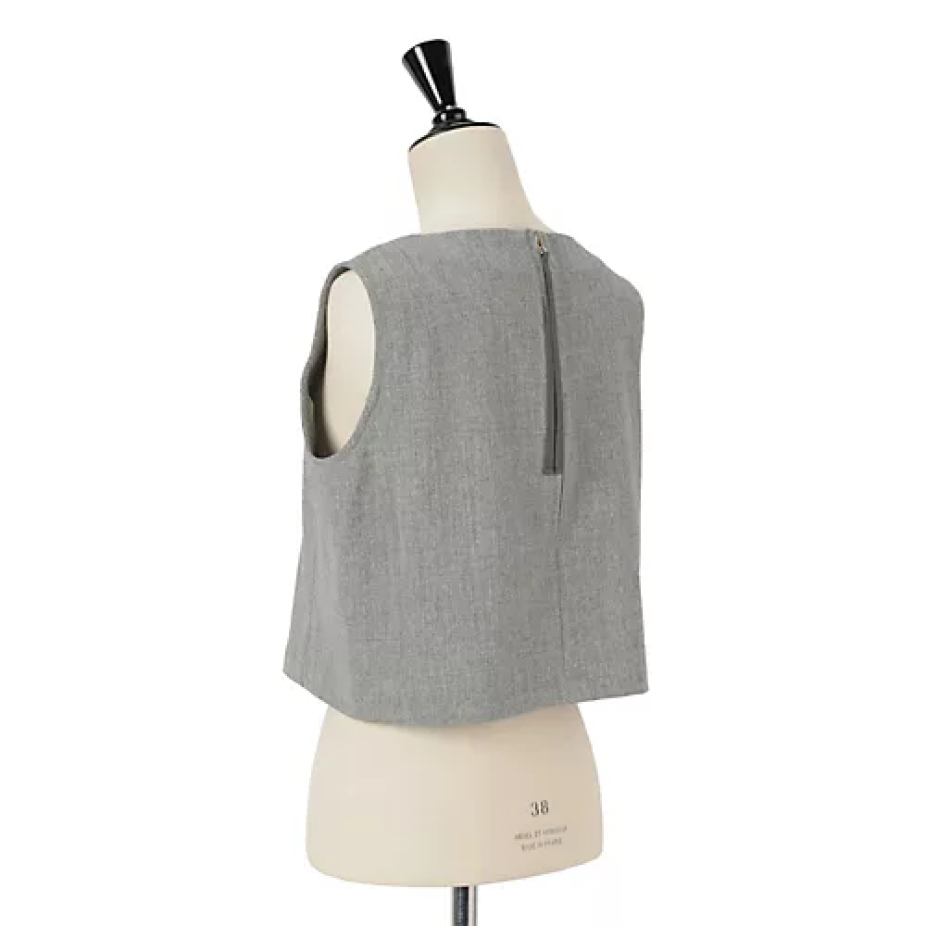 エムセブンデイズのツイード風ノースリーブトップスサブカット