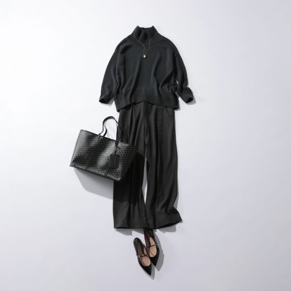 【50代 ファッション】E by eclat「ボトルネックニット」シーン別着まわし6LOOK