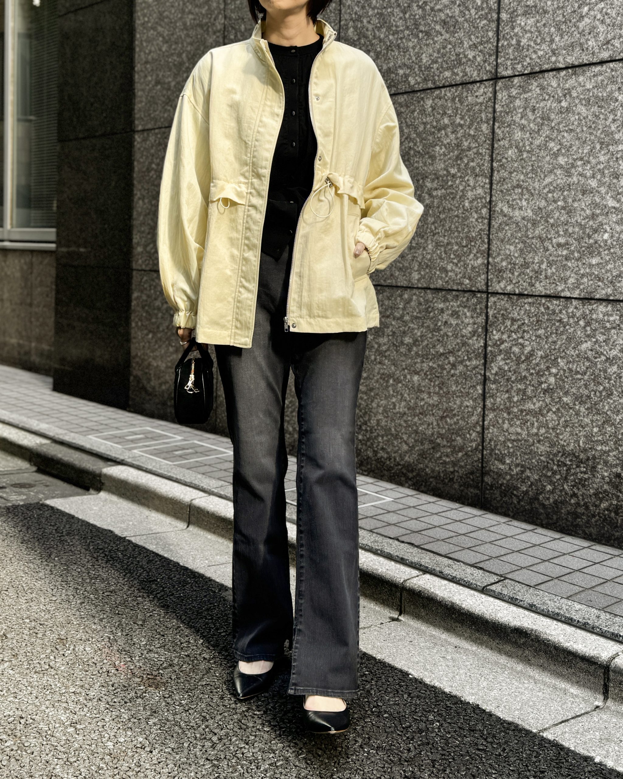 E by eclat 撥水スタンドカラーブルゾン