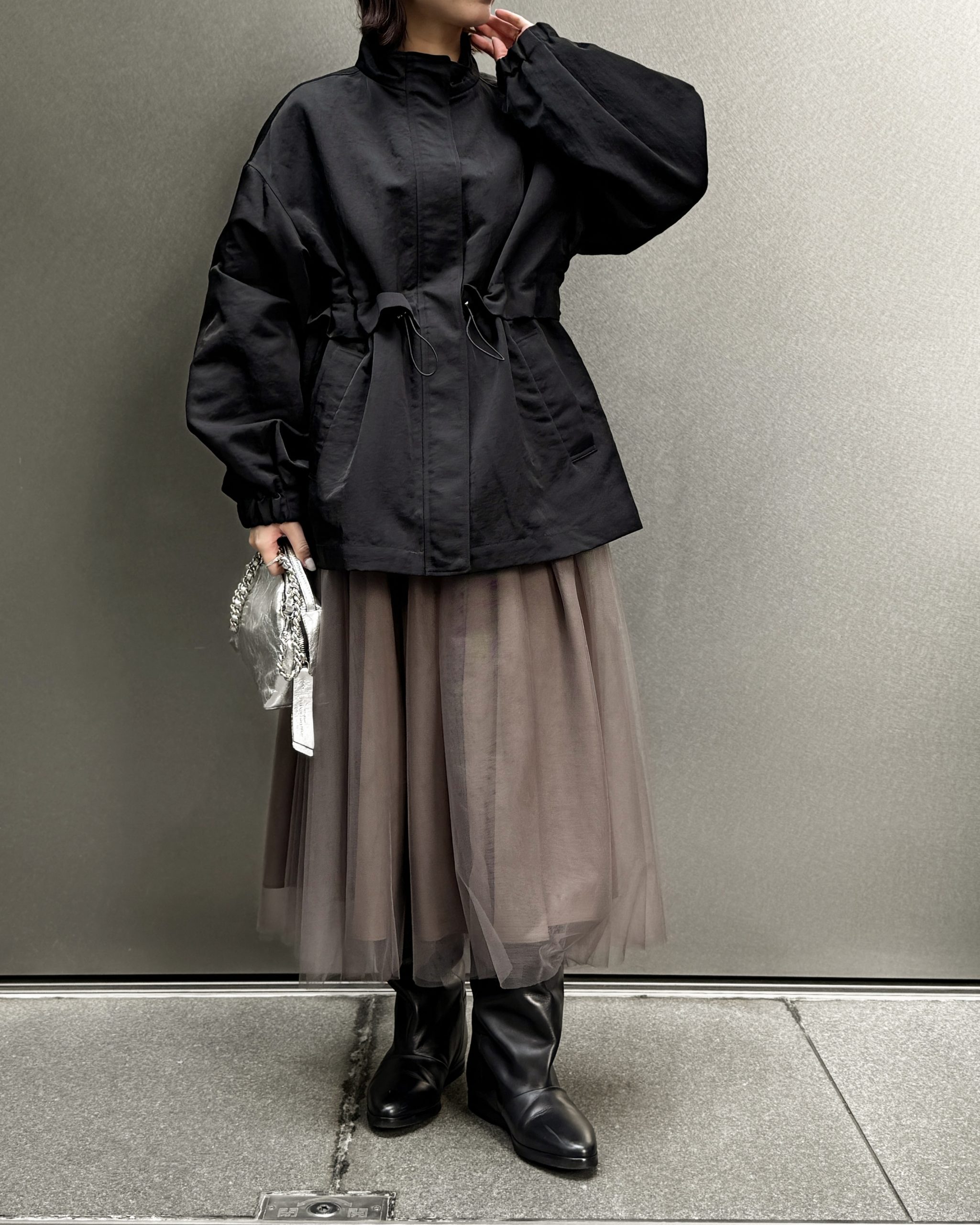 E by eclat 撥水スタンドカラーブルゾン