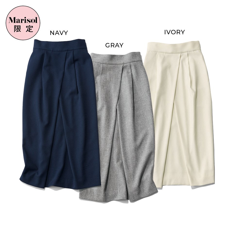 エムセブンデイズのツイード風コクーンスカート