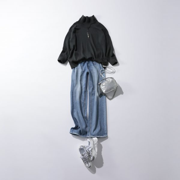 E by eclatボトルネックニット¥17,600