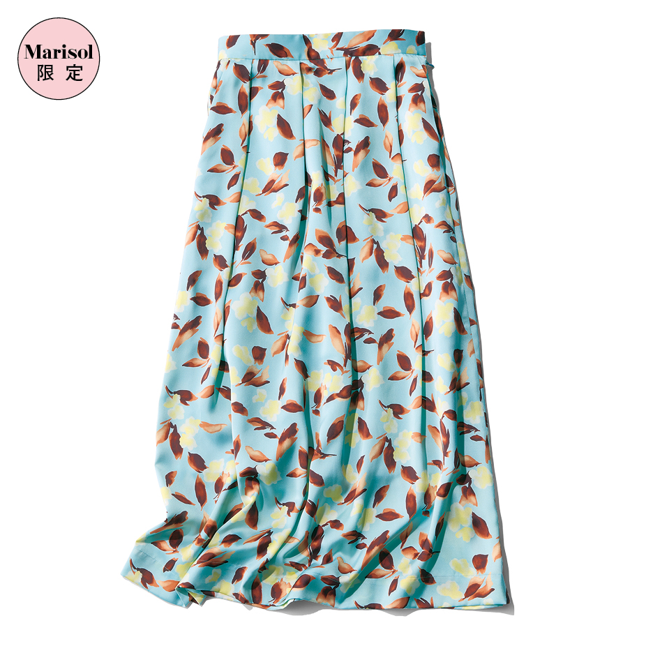 エムセブンデイズのフラワープリントスカート