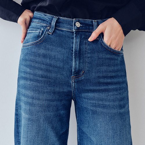 CITIZENS of HUMANITYLYRA WIDE LEG CROP IN MEDALLION