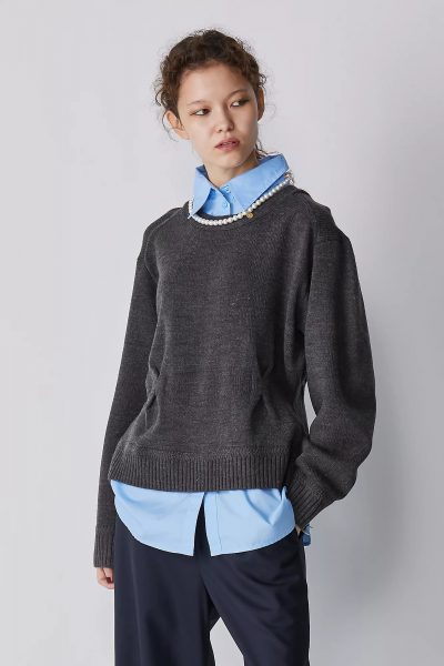 MUVEIL

パールネックレス付きシャツニットプルオーバー

￥50,600