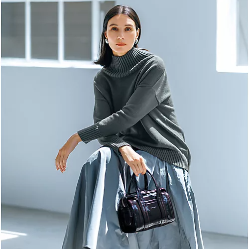 E by eclatボトルネックニット¥17,600