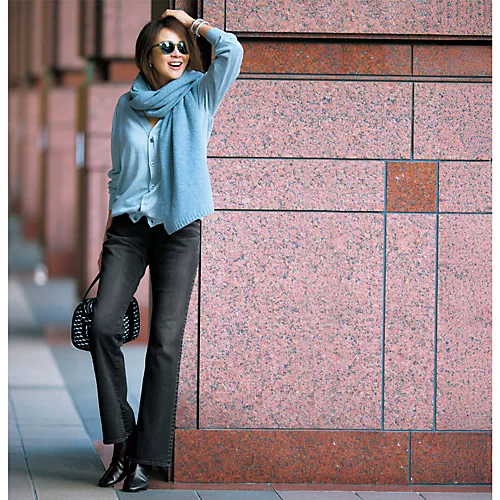 SURT×eclat【別注】ハイライズスリットフレアデニムパンツ￥ｃ