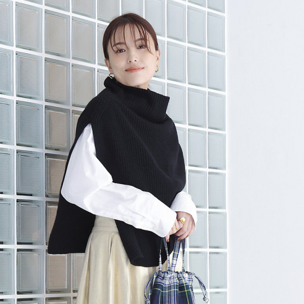 TWEEDMILL【五明祐子さんコラボ】ニットポンチョ¥16,940