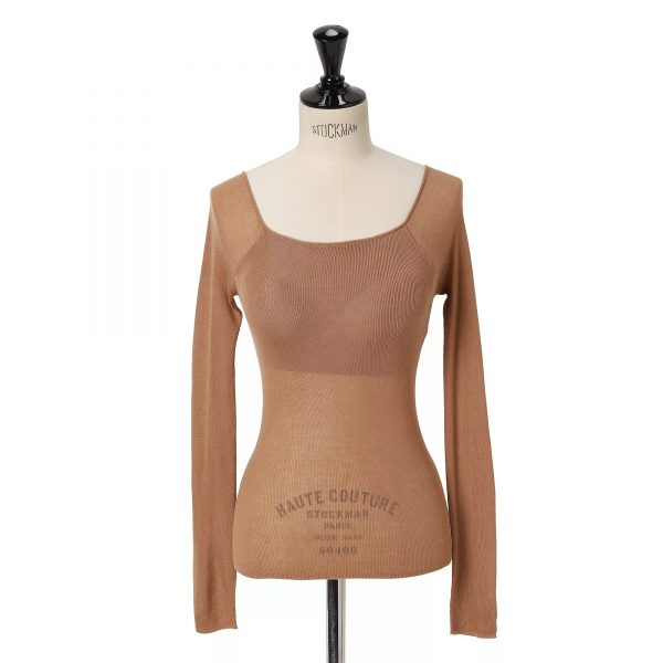 NICENICE MOMENT【SPURSHOP別注】カシミヤ混カップつき 美ニットトップス ロングスリーブ¥29,150