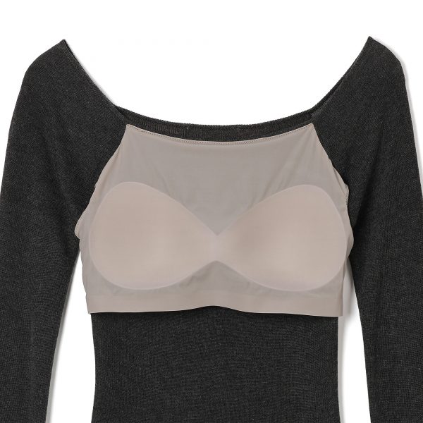 NICENICE MOMENT【SPURSHOP別注】カシミヤ混カップつき 美ニットトップス ロングスリーブ¥29,150