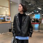 <span class="title">【牧野紗弥さんのリアルSNAP】suadeo×亀恭子さんコラボ「レザー風ジャケット」を着用いただきました！</span>