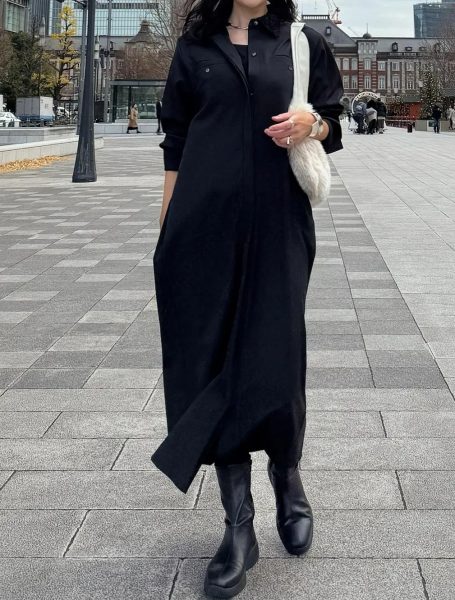 【エクラ 華組 松ヶ崎由紀子さん】綺麗めにもカジュアルにも着こなせる♪50代におすすめE by eclatワンピースコーディネート