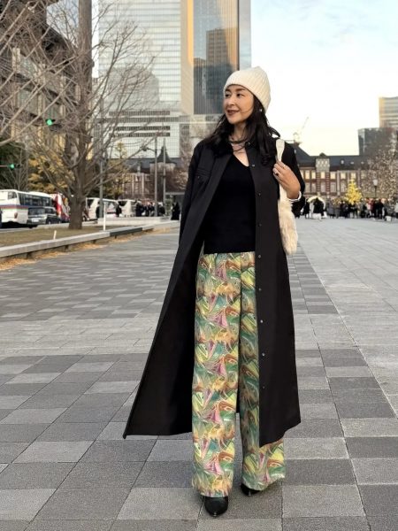 【エクラ 華組 松ヶ崎由紀子さん】綺麗めにもカジュアルにも着こなせる♪50代におすすめE by eclatワンピースコーディネート