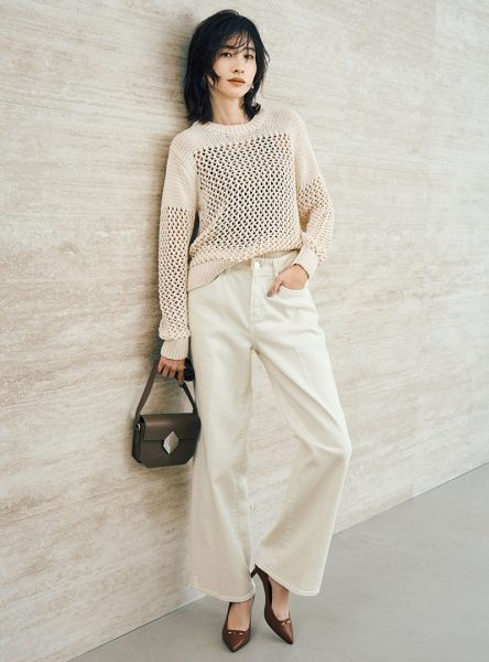 【50代 デニム】スタイリスト・村山佳世子さんコラボ！ 大人に似合う「きれいめワイドデニム」 éclat premium2026年3月号特集