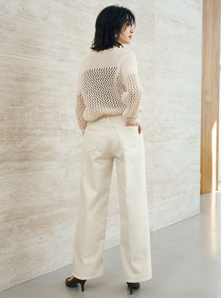 【50代 デニム】スタイリスト・村山佳世子さんコラボ！ 大人に似合う「きれいめワイドデニム」 éclat premium2026年3月号特集