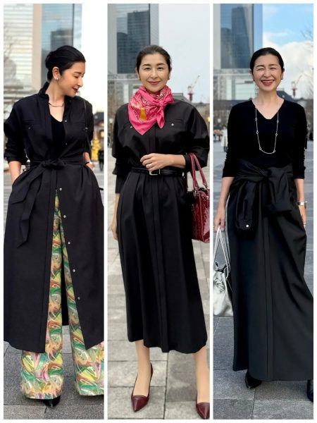 【エクラ 華組 松ヶ崎由紀子さん】綺麗めにもカジュアルにも着こなせる♪50代におすすめE by eclatワンピースコーディネート