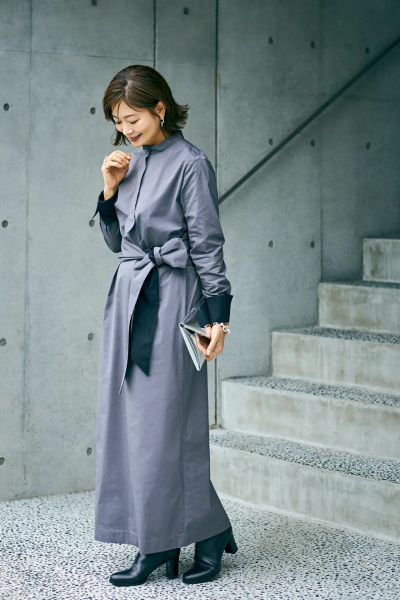 CHIEKO＋×eclat【三尋木奈保さんコラボ】ウエストベルトバンドカラードレス￥39,800