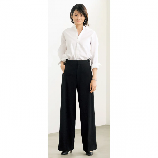 【50代 ファッション】売れ続けるのは理由がある！「E by éclat 優美なセミワイドパンツ」1本あれば冬のおしゃれは決まり！【E by éclat ウォッチャー・Ｆ美の深掘りダイアリー】